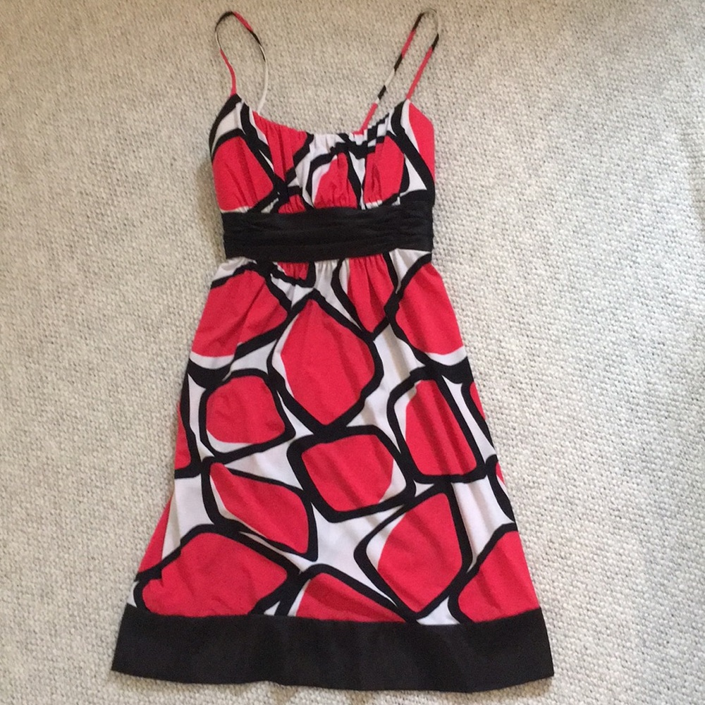 Spaghetti strap dress ribbon tie